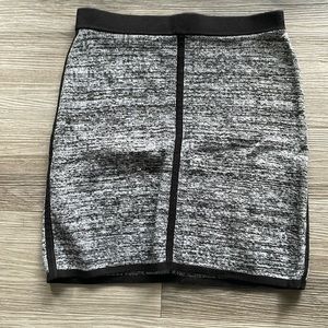 Ann Taylor Black and White Mini Skirt